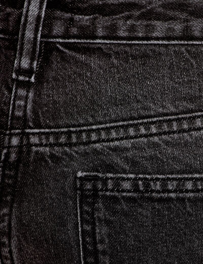 Jeans droit 5 poches denim snow noir femme