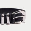 Ceinture fine noir femme