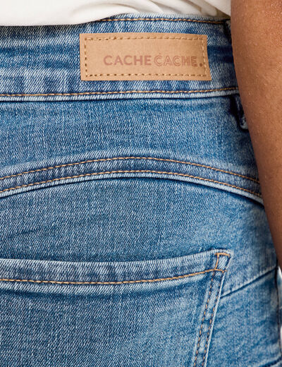 Jean skinny push-up taille standard denim double stone femme