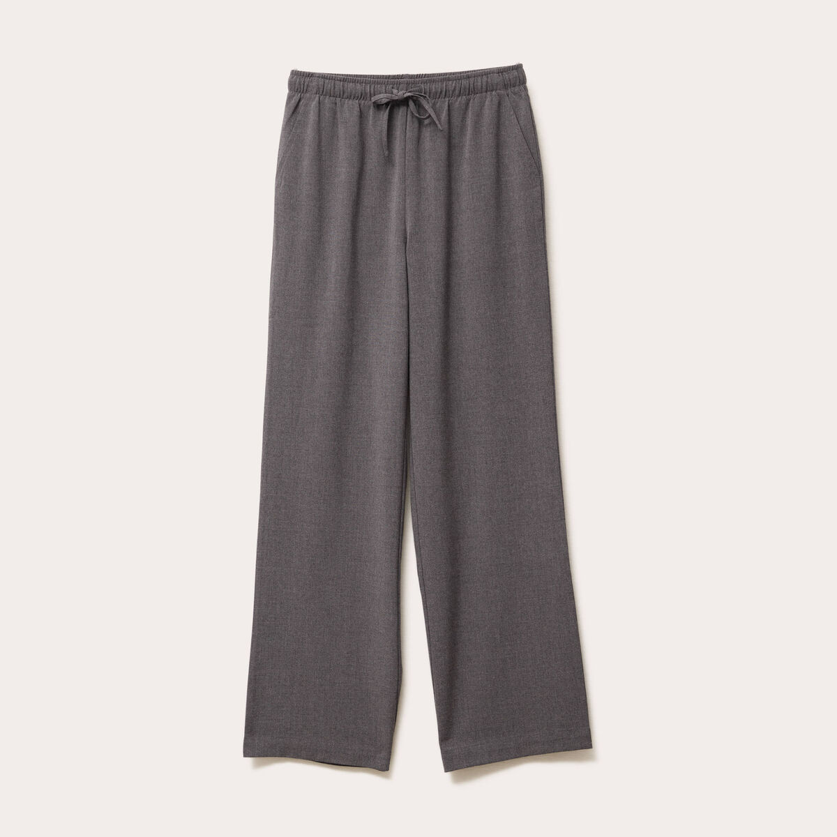 Pantalon large gris fonc&eacute; femme