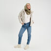 Doudoune ajust&eacute;e &agrave; capuche blanc femme