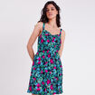 Robe courte &eacute;vas&eacute;e noir femme