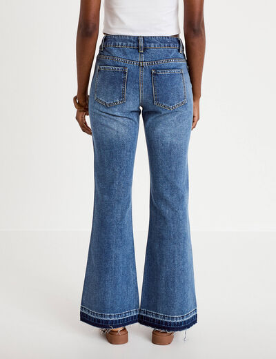 Jean bootcut taille standard denim stone femme