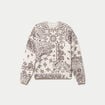 Pull col rond manches longues ecru femme