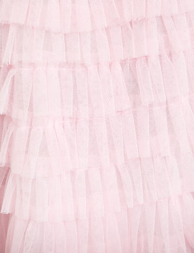 Jupe longue &eacute;vas&eacute;e rose clair femme
