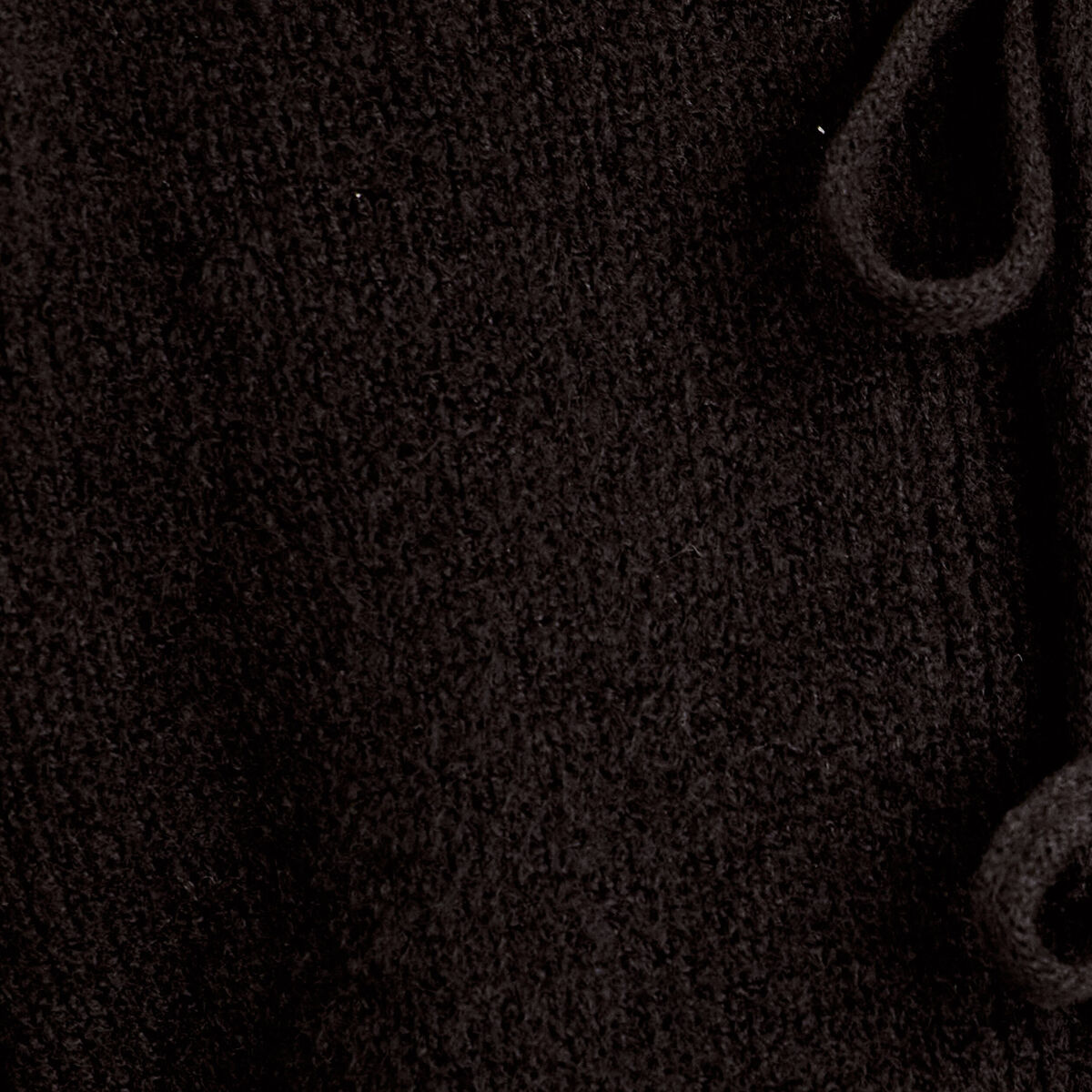 Gilet court nou&eacute; noir femme