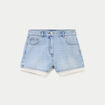 Short en jean denim bleach femme