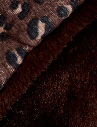 Gilet r&eacute;versible sans manches marron fonc&eacute; femme