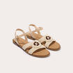 Sandales aspect chin&eacute; sable femme