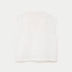 Blouse droite sans manches col v ecru femme