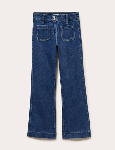 Jean bootcut taille haute denim stone femme
