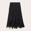 Jupon &eacute;vas&eacute; longueur 3/4 en voile noir femme