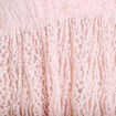 Blouse dentelle col rond manches courtes rose clair femme