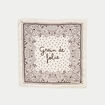 Foulard satin&eacute; soyeux ecru femme