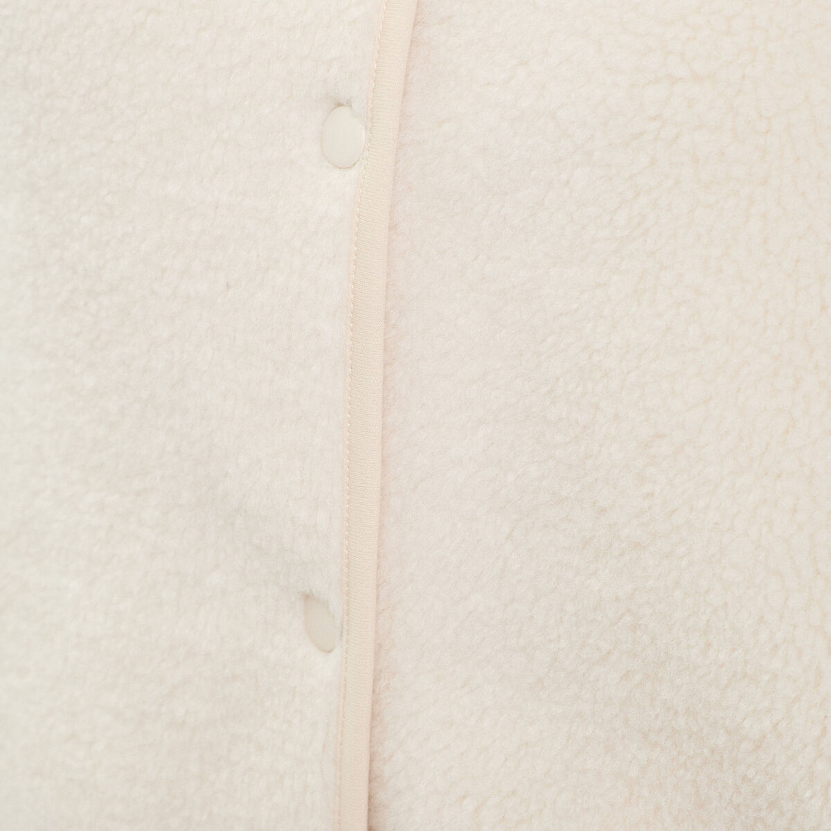Gilet sans manches effet polaire ecru femme