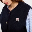 Gilet sans manches effet polaire bleu marine femme