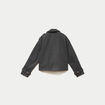 Trench court boutonn&eacute; gris femme