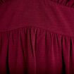 Robe courte &eacute;vas&eacute;e col v manches 3/4 bordeaux femme