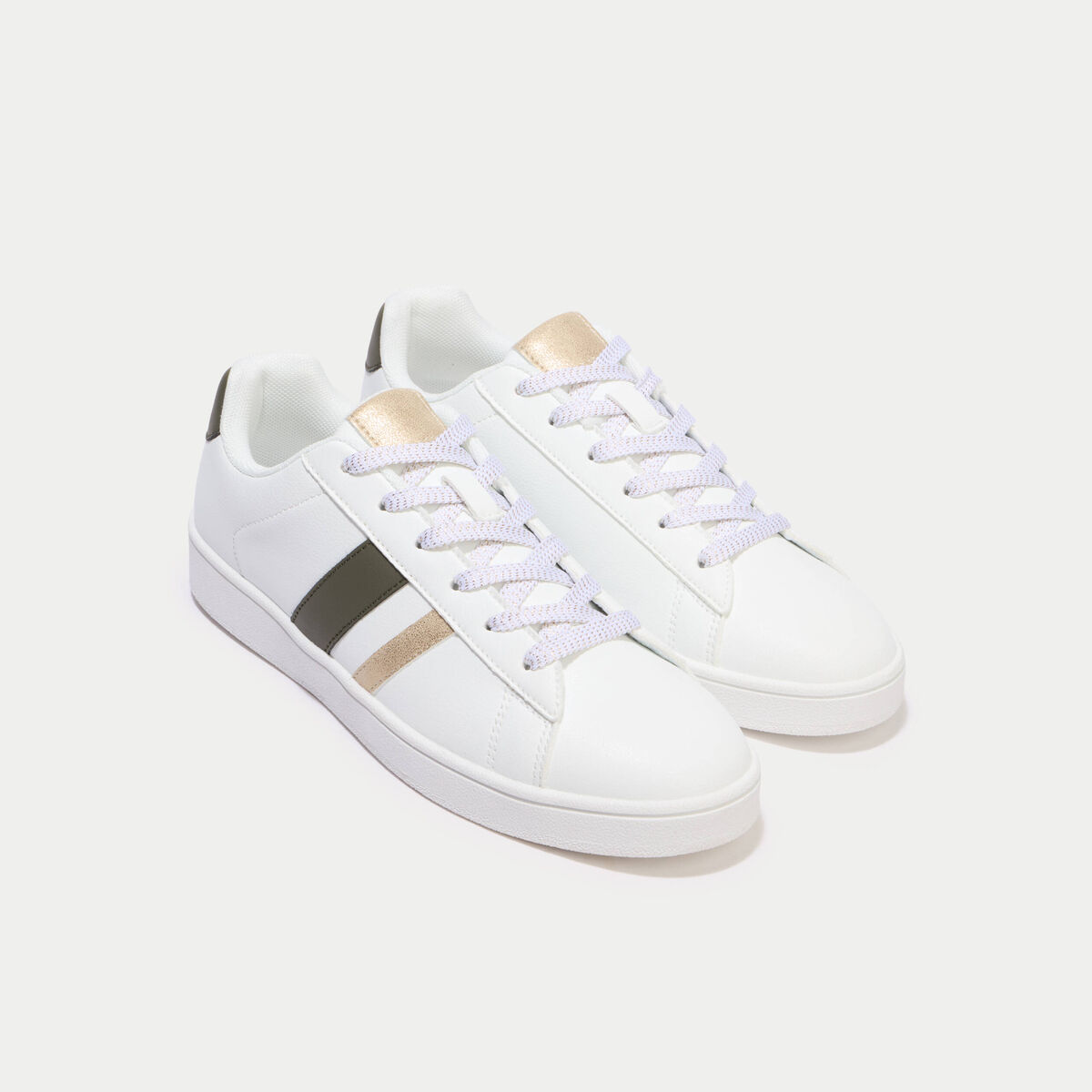 Baskets basses ecru femme