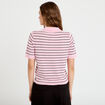 Polo manches courtes col chemise rose femme