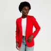 Veste blazer cintr&eacute;e rouge femme