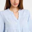 Chemise droite manches 3/4 blanc femme