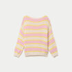 Pull col bateau manches longues jaune clair femme