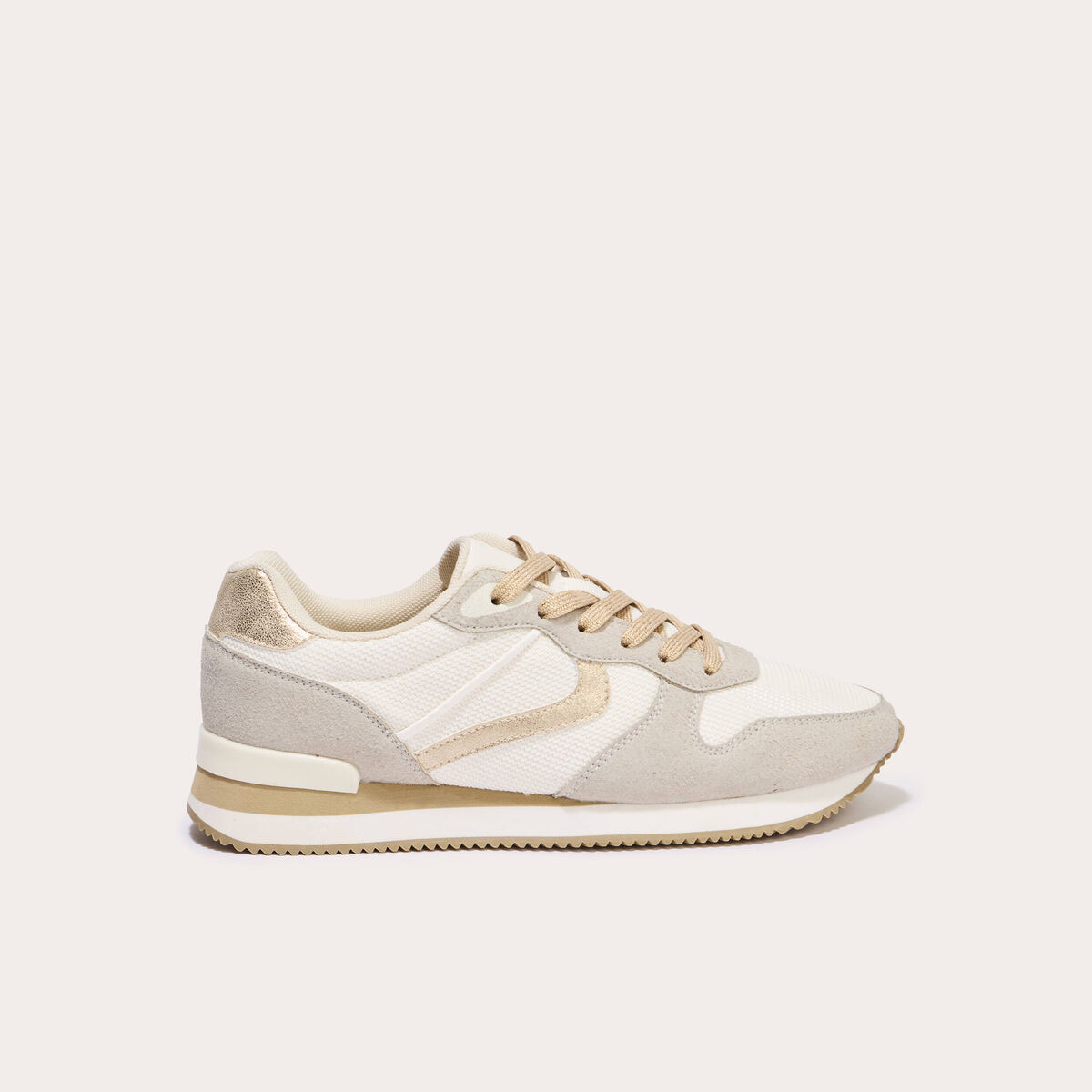 Sneakers plates couleur or femme
