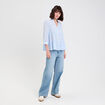 Blouse manches 3/4 beige femme