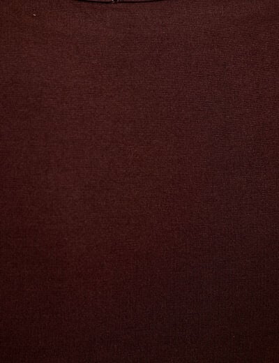 Body thermique col rond manches longues marron fonc&eacute; femme