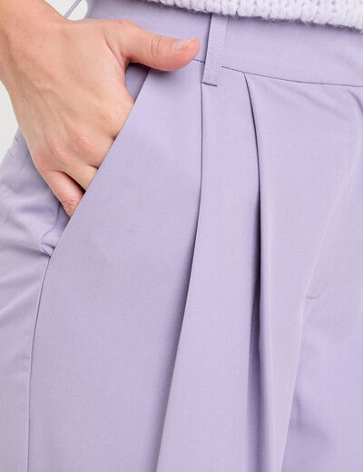 Pantalon large &agrave; pinces parme femme