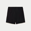Jupe-short trap&egrave;ze en maille noir femme