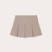 Jupe &eacute;vas&eacute;e pliss&eacute;e beige femme