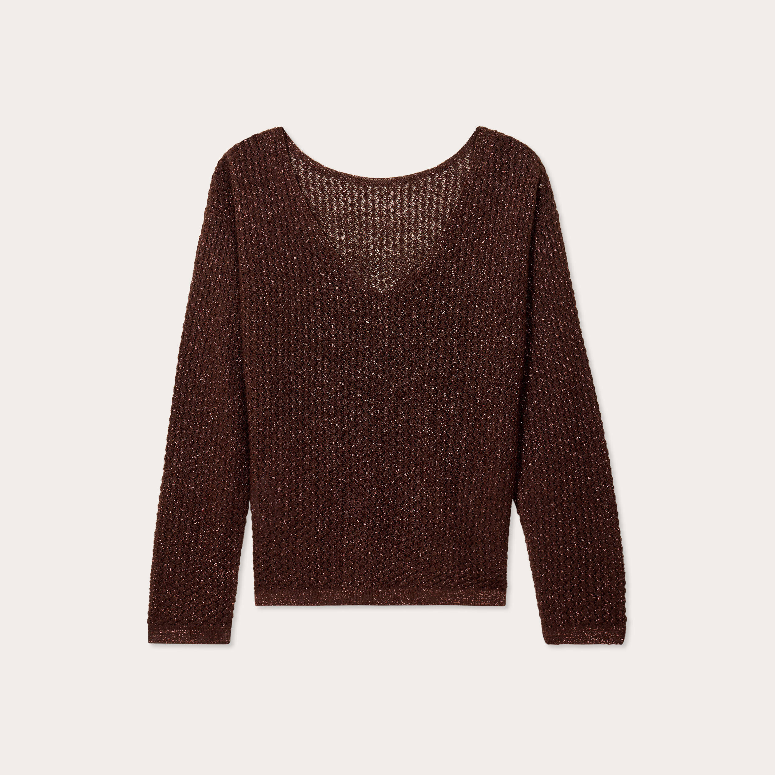 pull femme marron foncé