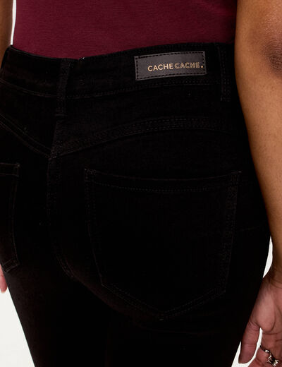 Jean skinny push-up taille standard denim noir femme