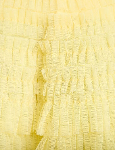 Jupe longue &eacute;vas&eacute;e jaune pastel femme