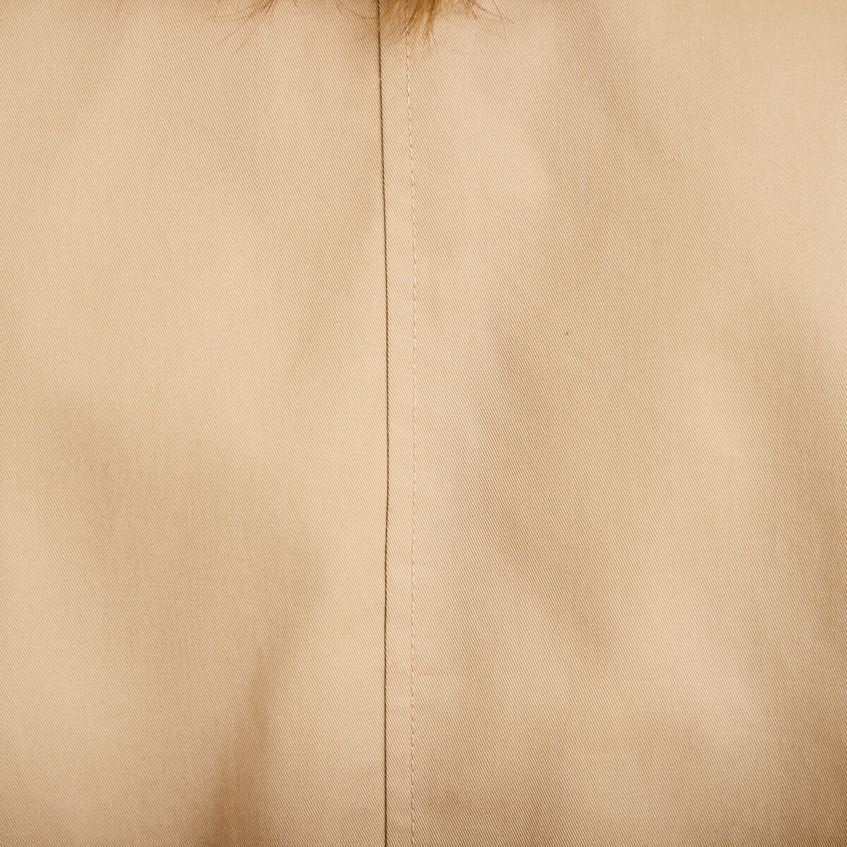 Trench droit court col tailleur sable femme