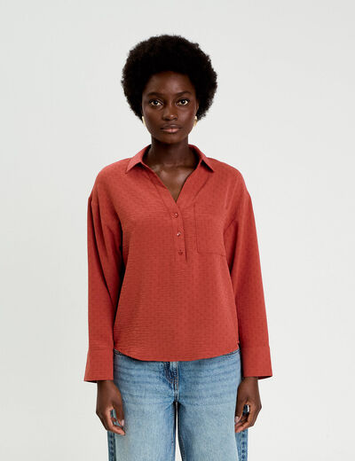 Vareuse manches longues vieux rose femme
