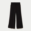 Pantalon city large noir femme