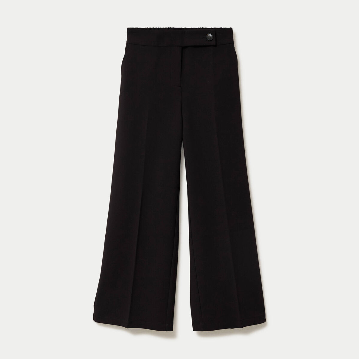 Pantalon city large noir femme