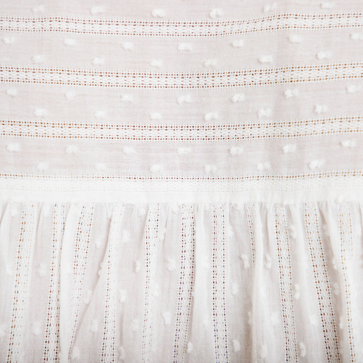 Chemise col montant manches longues ecru femme