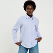 Chemise ray&eacute;e blanc femme