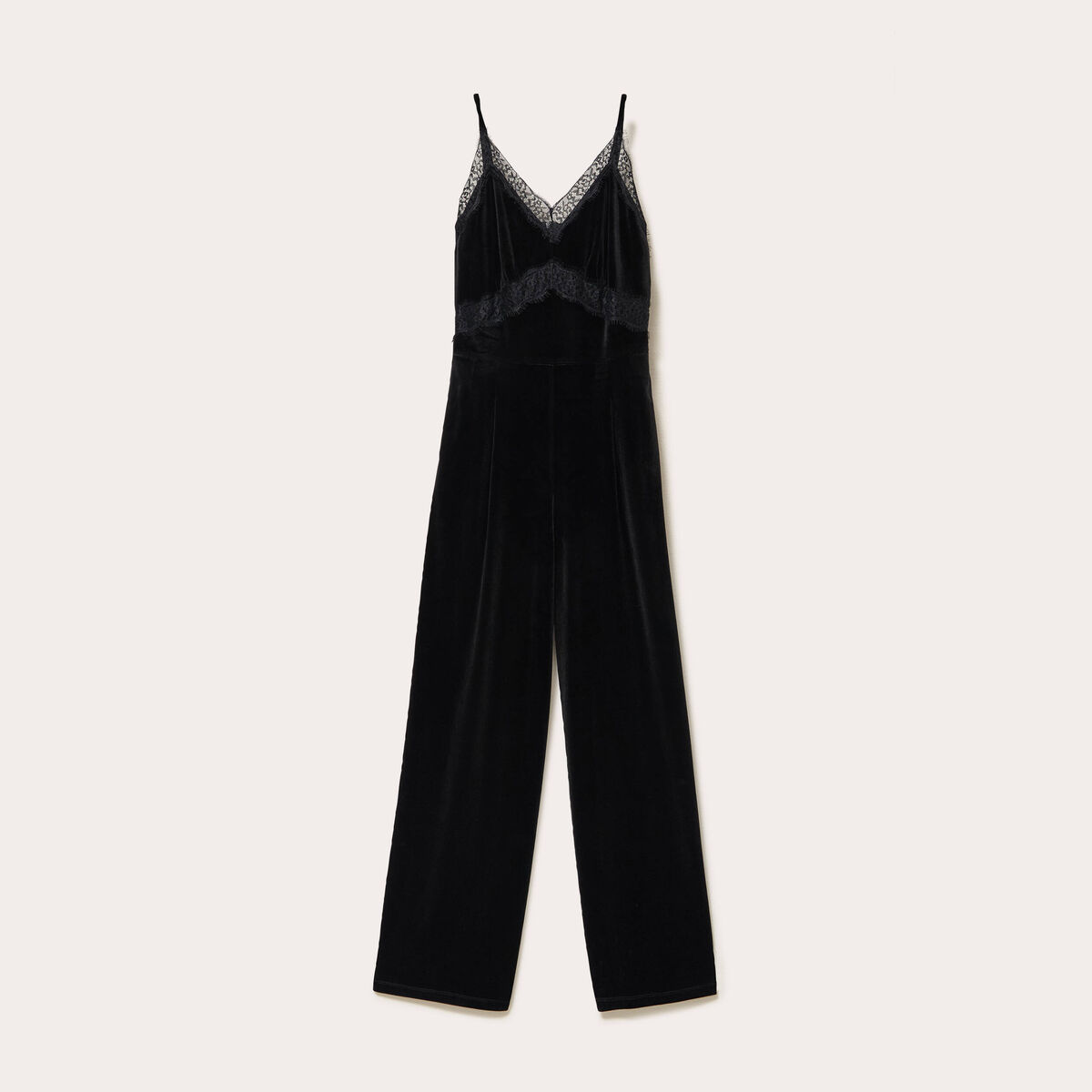 Combinaison en velours noir femme