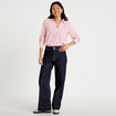 Chemise droite manches longues rouge femme