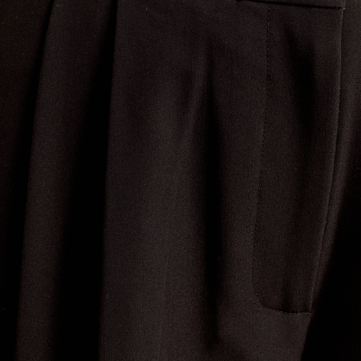 Pantalon large &agrave; pinces noir femme