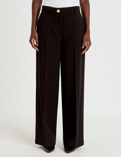 Pantalon bootcut taille standard noir femme