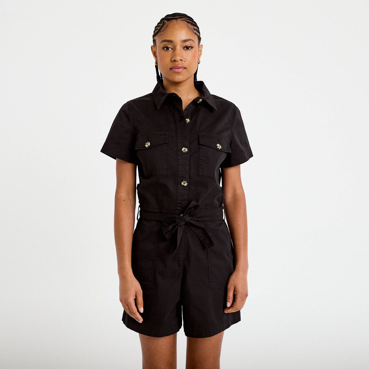 Combishort noir femme