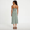 Robe longue ajust&eacute;e vert femme