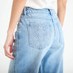 Jean wide leg cropped Bridgerton denim triple stone femme