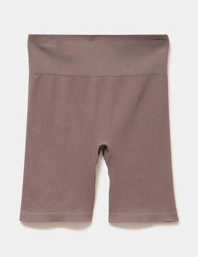 Short cycliste sans couture marron clair femme